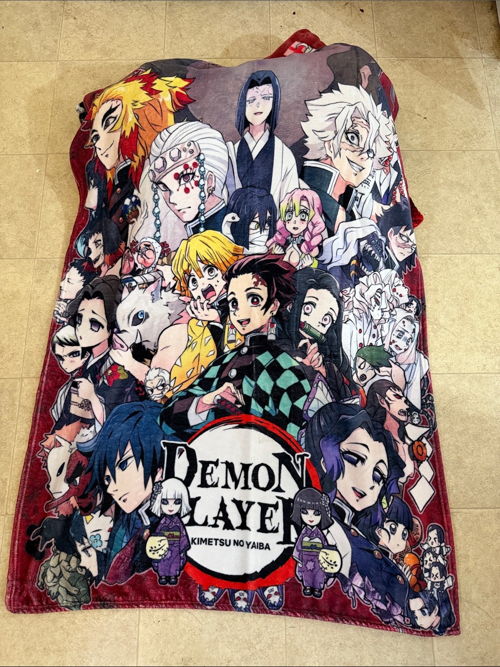 Demon Slayer Anime Throw Blanket - Multicolor Characters